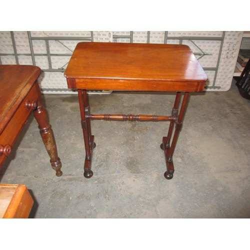 261 - Two 19th century mahogany side tables, both having frieze drawers, approx. widths 114cm and 58cm bot... 