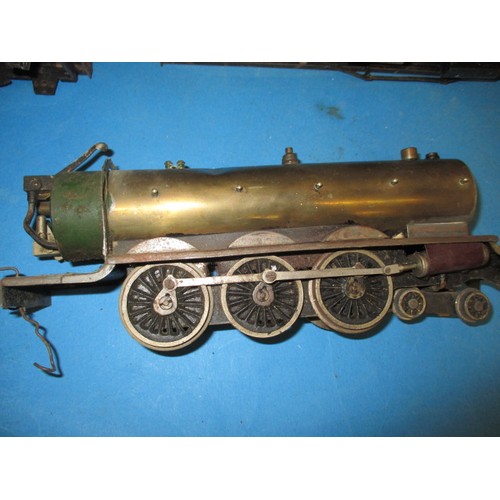 333 - A parcel of vintage ‘O’ gauge model railway items to include a part built live steam loco, and some ... 