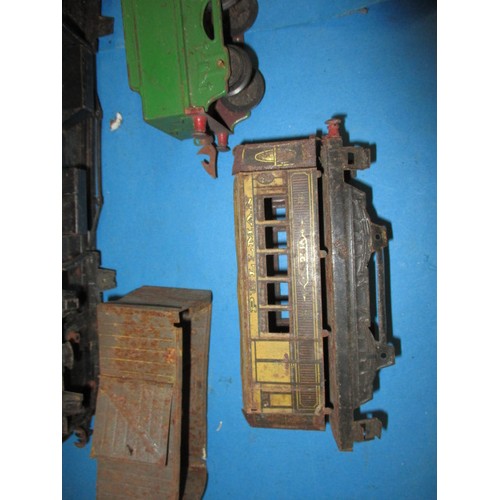 333 - A parcel of vintage ‘O’ gauge model railway items to include a part built live steam loco, and some ... 