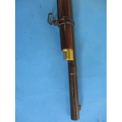 208 - A 19th century percussion musket, approx. length 123cm in sympathetically refurbished condition, no ... 