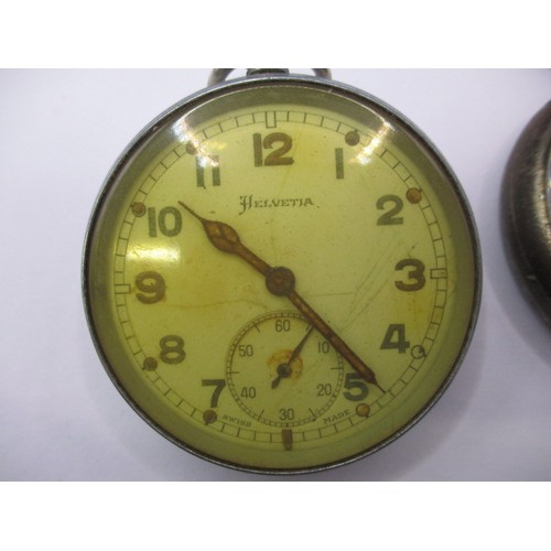 126 - Two WWII GSTP pocket watches, neither tested as to function, both with age-related marks