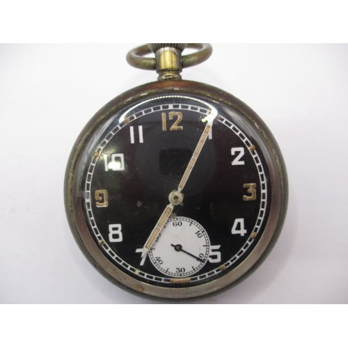 126 - Two WWII GSTP pocket watches, neither tested as to function, both with age-related marks