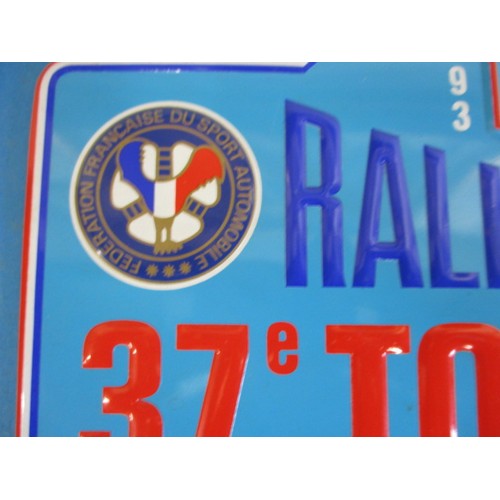 312 - Two genuine rally press reporter plates, one dated 1983, one dated 1993, both embossed aluminium, ap... 