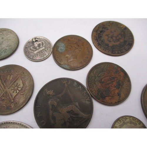 149 - A parcel of 19th century and later world coins, to include Chinese examples all in circulated condit... 