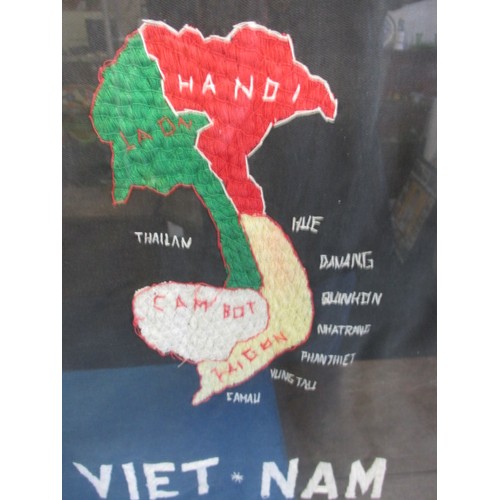 218 - An original 1960s Vietnam tour jacket, hand made for the American Gi’s serving in Vietnam, dated 196... 