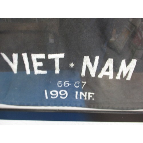 218 - An original 1960s Vietnam tour jacket, hand made for the American Gi’s serving in Vietnam, dated 196... 