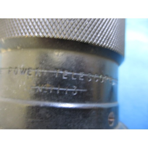 210 - A 1942 British military sighting telescope No 38 Mk I, with crows foot mark, focuses well with use-r... 