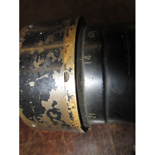 210 - A 1942 British military sighting telescope No 38 Mk I, with crows foot mark, focuses well with use-r... 