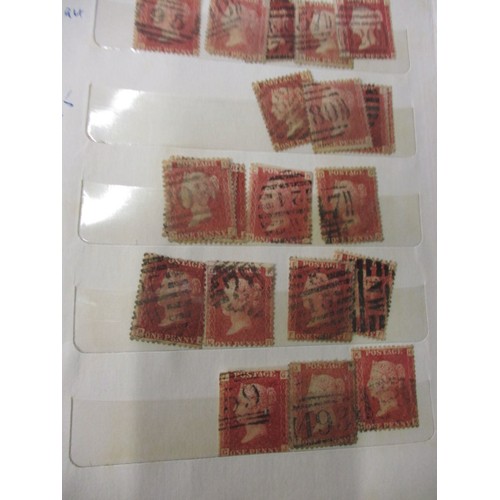 229 - An album of approx. 180 penny red stamps, various dates and cancellation marks