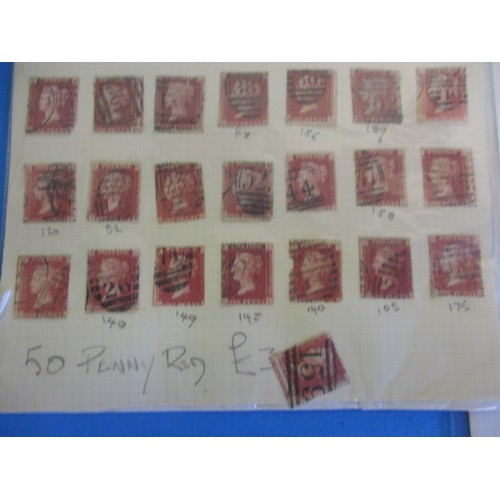 230 - A collection of approx. 80 penny red stamps, various dates and cancellation marks, all in used condi... 