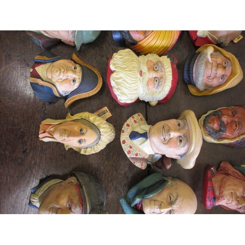 320 - A collection of vintage Bossons plaster heads, various sizes and dates, most in as new condition