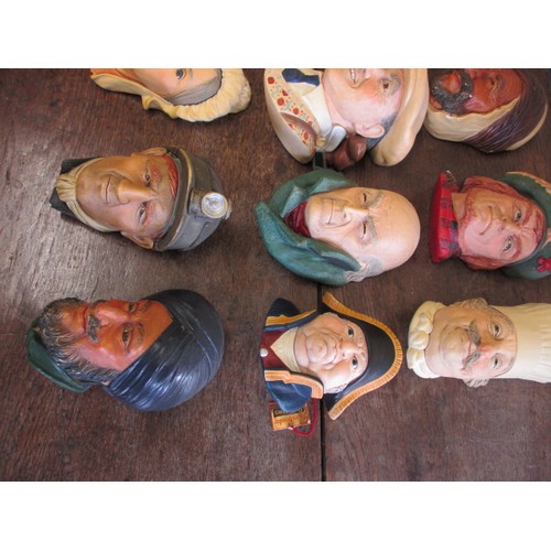 320 - A collection of vintage Bossons plaster heads, various sizes and dates, most in as new condition