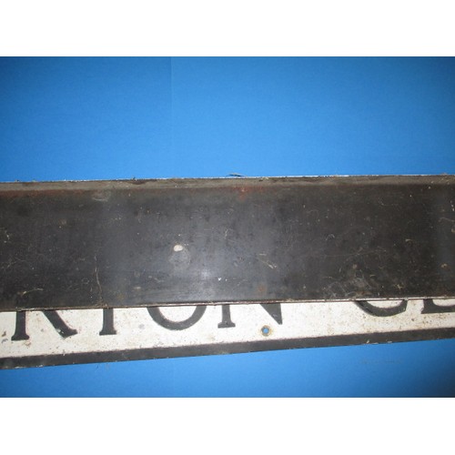 251 - A vintage enamel street sign for Queens Way and an aluminium example for Burton Close, both from str... 