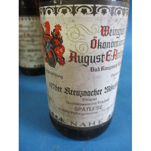 240 - 6 bottles of Weingut Okonomierat August E Anheuser Spatlese 1976. Private cellar stored