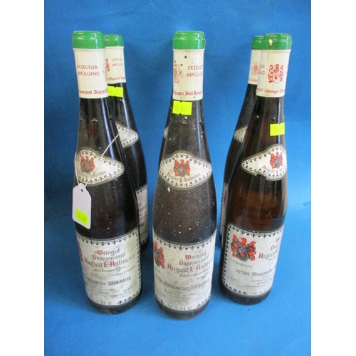 240 - 6 bottles of Weingut Okonomierat August E Anheuser Spatlese 1976. Private cellar stored