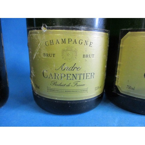 241 - 3 bottles of Andre Carpentier Brut champagne and a half bottle of Jeanmaire Rose Brut champagne. Pri... 