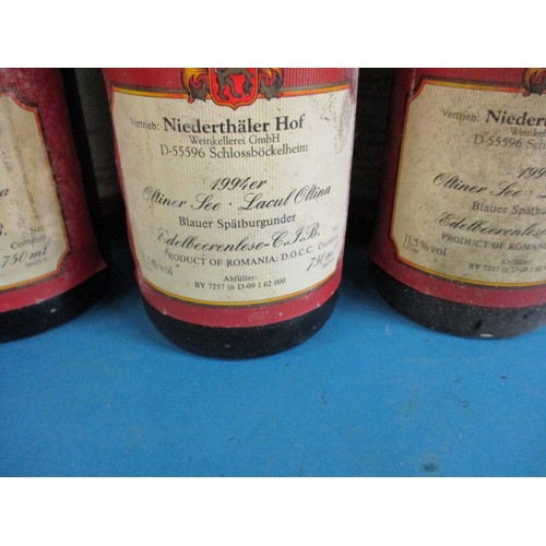 245 - 6 bottles of Niederthaler Hof 1994 Romanian Red wine. Private cellar stored