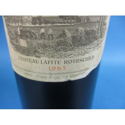 277 - Chateau Lafite Rothschild 1965, settled high shoulder, 75cl