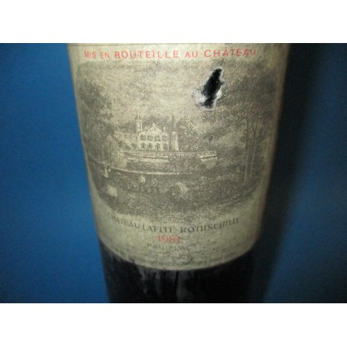 278 - Chateau Lafite Rothschild 1981 Pauillac, settled low neck, 75cl