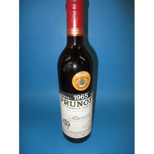 280 - 1965 Prunotto Barolo, 75cl bottle settled high shoulder