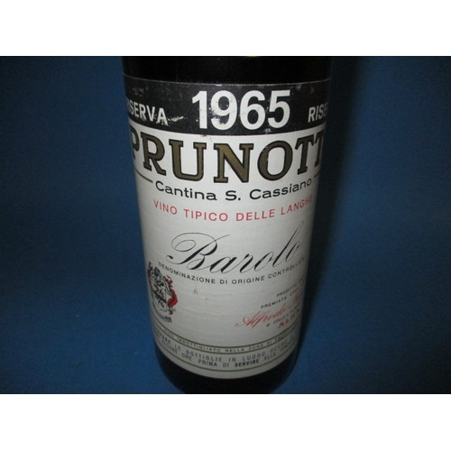 280 - 1965 Prunotto Barolo, 75cl bottle settled high shoulder