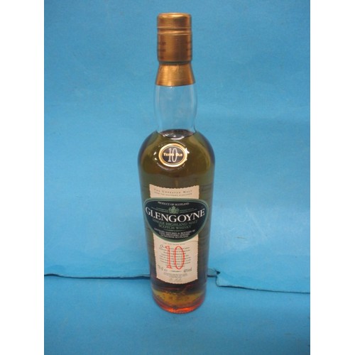 267 - A 70cl bottle of Glengoyne 10 year old single malt Scotch whisky, settled high shoulder