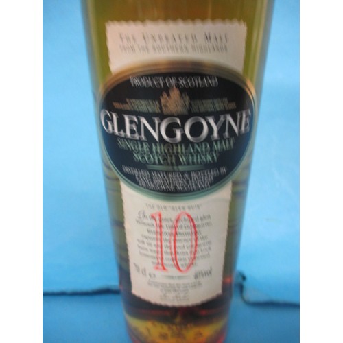 267 - A 70cl bottle of Glengoyne 10 year old single malt Scotch whisky, settled high shoulder