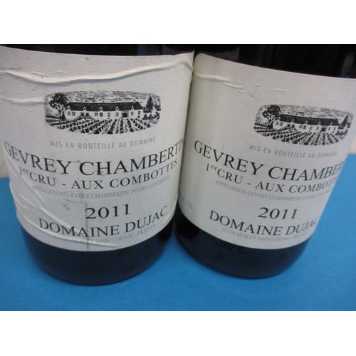 275 - 2011 Domaine Dujac Gevrey Chambertin 1er Cru Aux Combottes 2x 750ml bottles, both settled mid neck