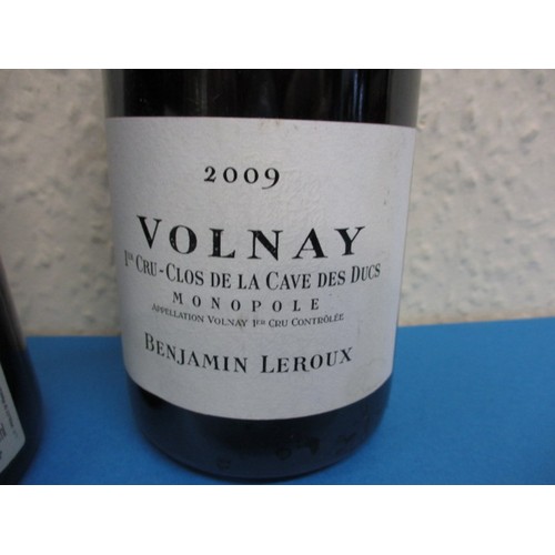 276 - 2008 Denis Mortet Gevrey Chambertin and a 2009 Benjamin Leroux Volnay, both settled mid neck