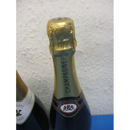 253 - Three bottles of Brut champagne, 2 by Jules Feraud & Co, all 750ml