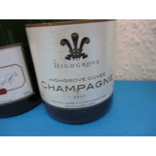 253 - Three bottles of Brut champagne, 2 by Jules Feraud & Co, all 750ml