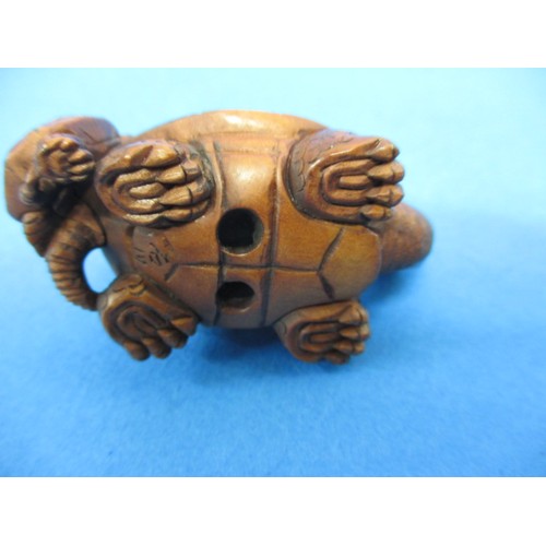 123 - 3 Carved wood Netsuke, various animals, all in good pre-owned condition