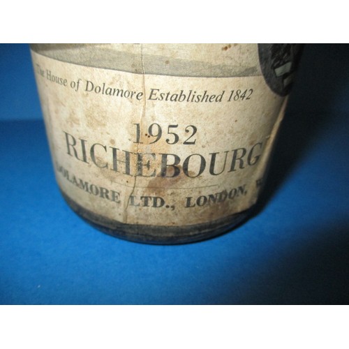 264 - 1952 Richebourge half bottle, looks corked and poorly stored, settled mid shoulder