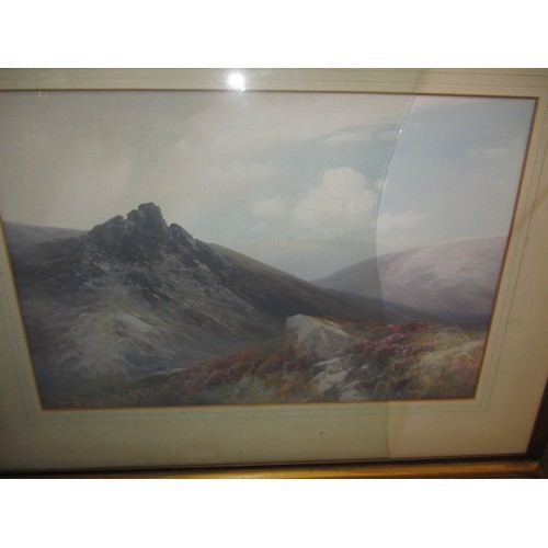 181 - Two Dartmoor landscape watercolours, both signed Frederick John Widgery (1861-1942) Gallery labels v... 