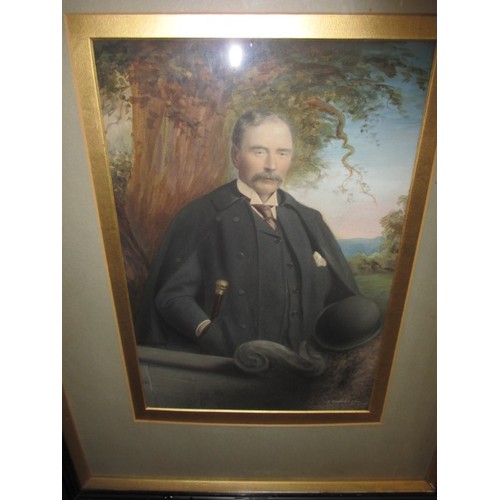 179 - John Horsburgh & Son, portrait of a gentleman, marked Horsburgh & Son Edin 1895, approx. image size2... 