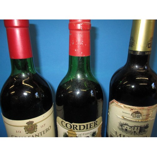 252 - 3 bottles of red wine, to include a 1978 Bordeaux.