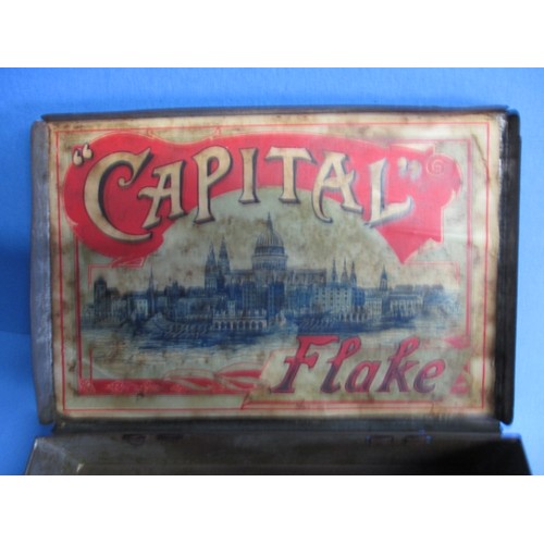 162 - A collection of vintage tins, to include several tobacco examples, all in used condition with age re... 