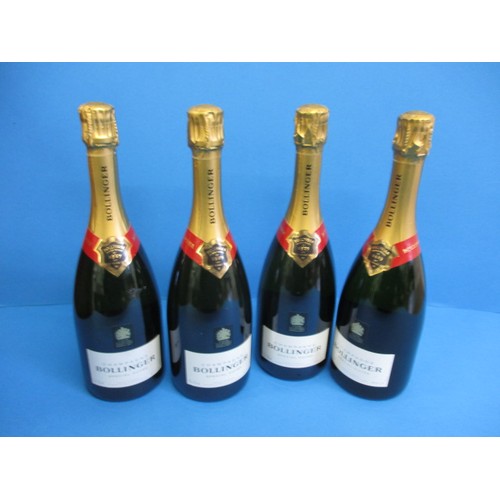 290 - Bollinger special cuvee champagne, 4x75cl bottles, Brut champagne