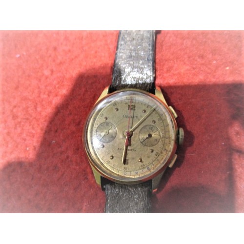 66 - A mid-20th century Libelle wrist watch, not working and with general use-related marks