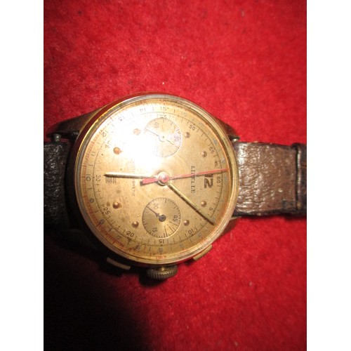 66 - A mid-20th century Libelle wrist watch, not working and with general use-related marks