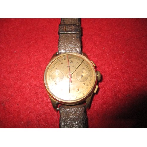 66 - A mid-20th century Libelle wrist watch, not working and with general use-related marks