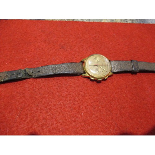 66 - A mid-20th century Libelle wrist watch, not working and with general use-related marks