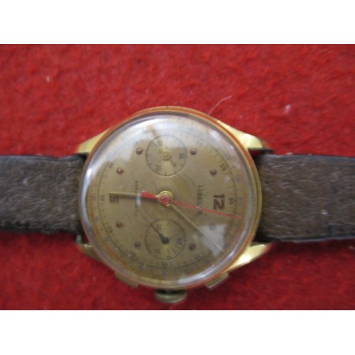 66 - A mid-20th century Libelle wrist watch, not working and with general use-related marks