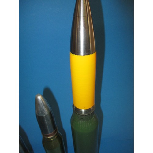 149 - 4 Vintage military shells, all deactivated, various calibres and ages, approx. length of longest 39c... 