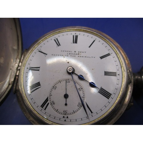 71 - An early 20th century silver cased pocket watch and a gold plated example, the silver one runs when ... 