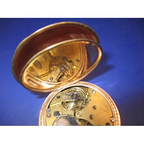 71 - An early 20th century silver cased pocket watch and a gold plated example, the silver one runs when ... 