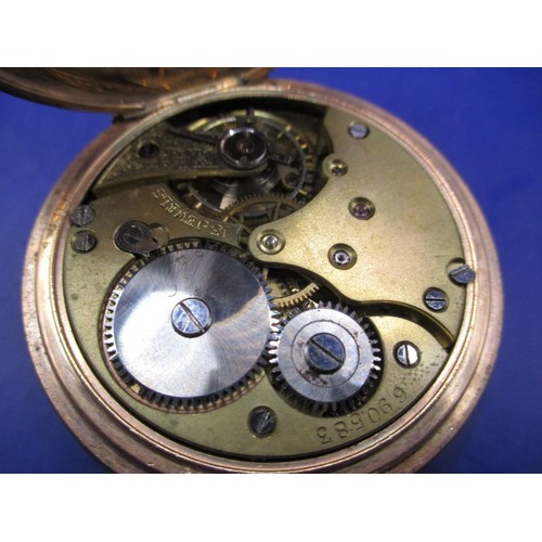 71 - An early 20th century silver cased pocket watch and a gold plated example, the silver one runs when ... 