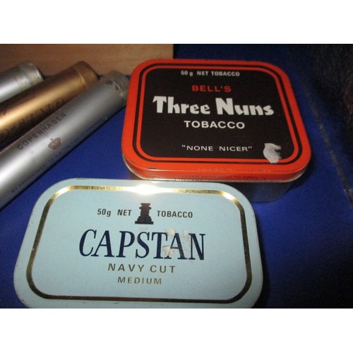 135 - A small parcel of cigars and tinned tobacco, all vintage and not sealed