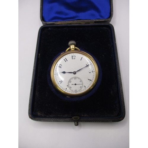 68 - An antique 18ct gold cased open face pocket watch, runs well when wound, in good used condition with... 