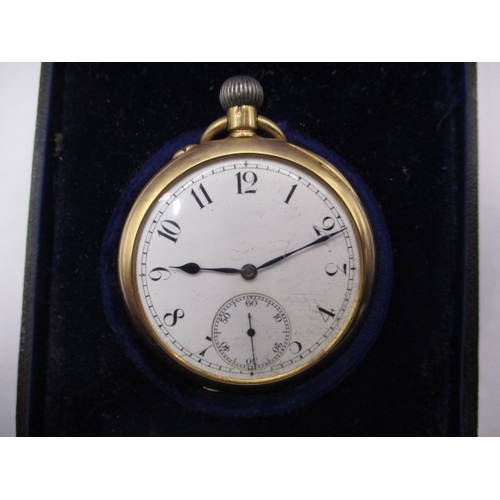 68 - An antique 18ct gold cased open face pocket watch, runs well when wound, in good used condition with... 